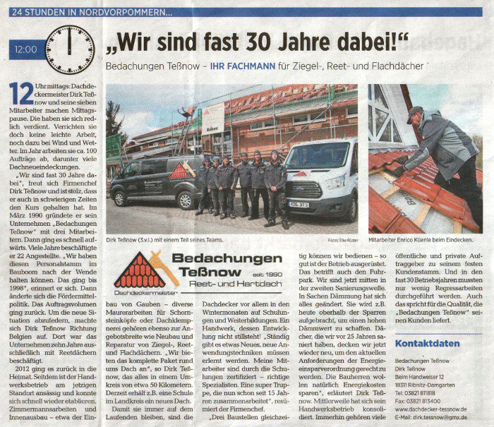 Ostsee-Zeitung vom 24. Mai 2019