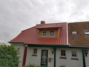 Doppelhaushälfte Dachziegel Rubin 13 V kupferrot